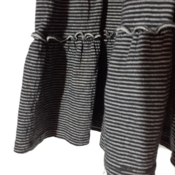 Max studio ruffle layered dress black small s summer sundress soft knit - Picture 6 of 8